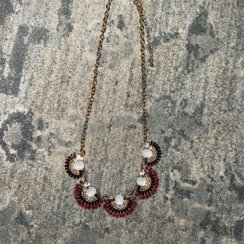 Elegant Gold and Red Statement Necklace